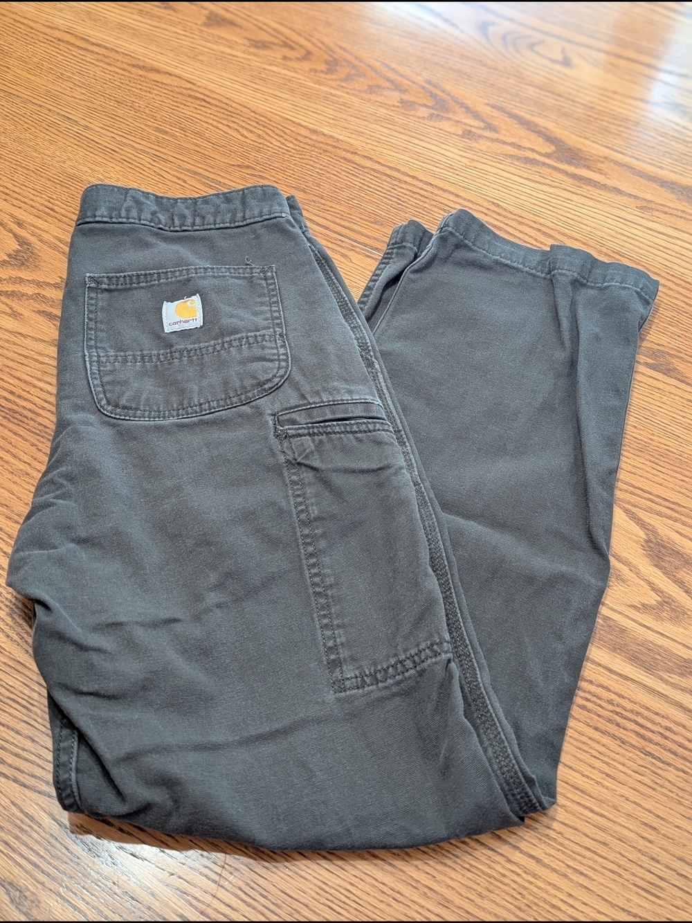 Carhartt Relaxed Fit Canvas Work Pants 30x32 Black Utility Cargo BN2291